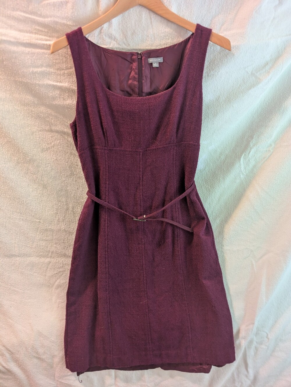 Ann Taylor Plum Sheath Midi Dress